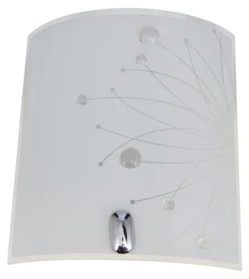 Produktbild von Wandleuchten - Wandleuchte, Wandlampe aus Metall und Glas in weiß, 22 cm hoch, 10 x 20 cm, E27-Fassung