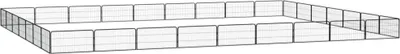 Obrázok produktu pre Ohrádka pre psov 32 panelov čierna 100x50 cm práškovaná oceľ