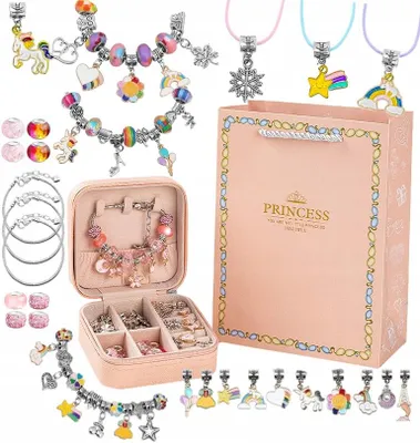 Produktbild von Adar Großes Schmuckbastelset mit Charms und Aufbewahrung