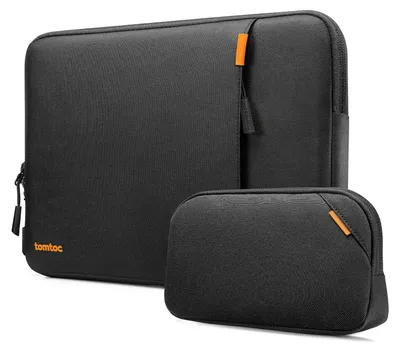 Produktbild von tomtoc 360° Tasche Hülle für 13 Zoll MacBook Air M5/M4/M3/M2/M1 2026-2020 – Größe 13 Zoll für MacBook Air/Pro, Schwarz