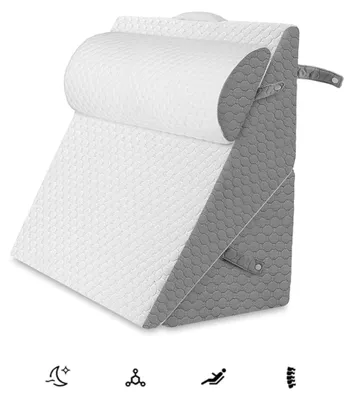 Produktbild von Keilkissen für erhöhtes Bett, abnehmbarer Komfort für Sofa und Entspannung, geeignet zur Schnarchlinderung