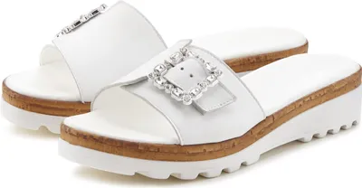 Produktbild von LASCANA Pantolette Sandale, Sommerschuh, offener Schuh, Mule, weiß Größe 40