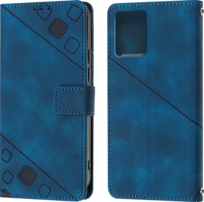 Obrázek produktu pro Pouzdro pro Motorola Moto G 5G 2023 Embossed Flipové kožené pouzdro se stojánkem Blue