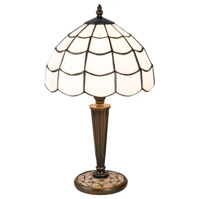 Obrázek produktu pro Stolní lampa Tiffany Clayre & Eef 5LL-5936 - Ø 25x43 cm - E27-max 1x40W bílá