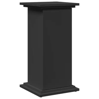 Image de vidaXL Poteau avec espace de rangement noir 31x30x60 cm Bois composite