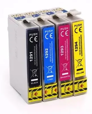 Obrázok produktu pre Epson Apple Multipack 4-barevná T1295 DURABrite Ultra Ink, Čierna, Azúrová, Purpurová, Žltá, 1 kusov, Viacnásobné balenie