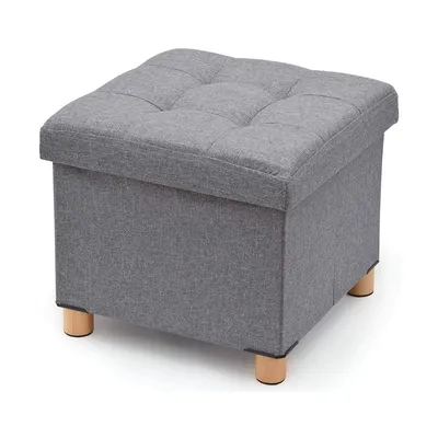 Immagine prodotto di Borsa a sacco grigia con gambe in legno 38x38x34cm