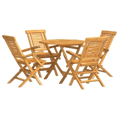 Immagine prodotto di vidaXL Set da pranzo da giardino in teak massiccio da 5 pezzi