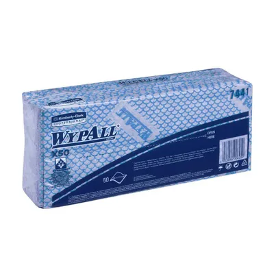 Obrázok produktu pre Wypall® 7441 utierka X50 - 1-vrstvová, modrá, balenie 50 utierok