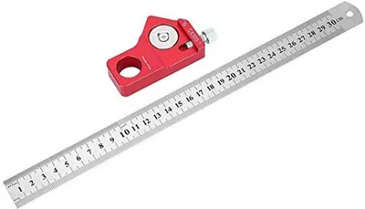 Produktbild von Schreiblineal 300 mm – Verstellbares Kombinationslineal – Werkzeug für die Holzbearbeitung – Aluminiumlegierung – Tragbar – Langlebig – Messlineal