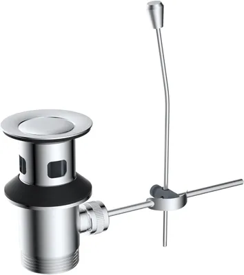 Productafbeelding van Wastafel Pop-Up Afvalplug Push Pull Rod Hendel Kit Badkamer-G 1 1-4 Chrome Finish