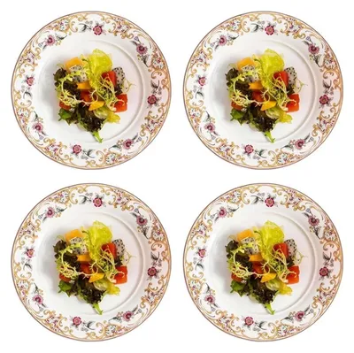 Immagine prodotto di Set di 4 piatti in porcellana fine, diametro 20 cm
