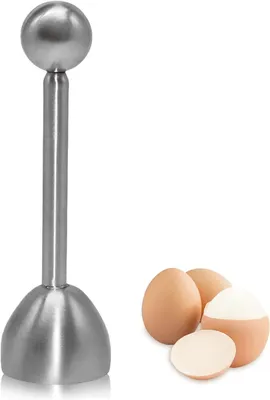 Imagen del producto de Cortador de huevos de acero inoxidable, ideal para huevos blandos y duros, utensilio de cocina