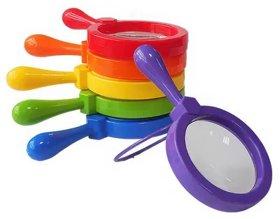 Produktbild von Kinder Lernspielzeug 6er-Set Lupe – 3× Vergrößerung, Entdeckungsspielzeug für Bücher & Insekten