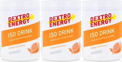 Produktbild von Isotonisches Getränkepulver von Dextro Energy Iso Orange Fresh 440g (3er Pack)