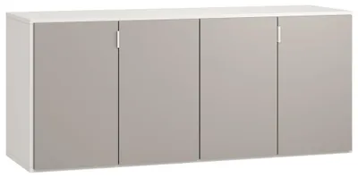 Produktbild von Kommode Bellaco 29, Farbe: Weiß / Grau - Abmessungen: 70 x 160 x 47 cm (H x B x T)