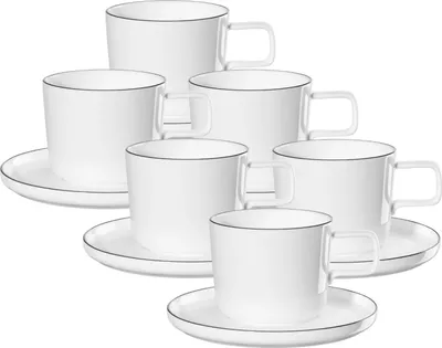 Produktbild von ASA Selection à table oco ligne noire Kaffeetasse m Untere 0,2l Set6