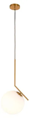 Imagen del producto de Italux PND-2424-1L-WH, lámpara colgante Palermo, diámetro 320 mm, 1 bombilla de 40W, casquillo E27, color blanco