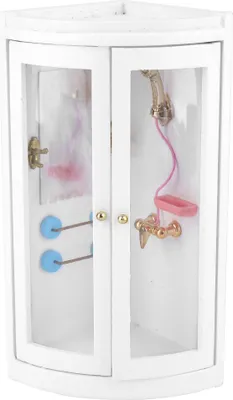 Produktbild von Buntes Puppenhaus-Badezimmer, Puppenhaus-Möbel, Mini-Zubehör, Miniatur-Holz-Mädchen-Kinder für Kinder, die Puppen spielen