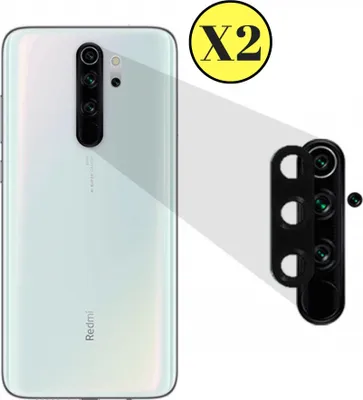 Obrázek produktu pro Ochrana fotoaparátu pro Xiaomi REDMI NOTE 8 PRO [2 kusy] Ochranná fólie na fotoaparát Průhledná fólie z tvrzeného skla Fólie na zadní stranu objektivu proti poškrábání Ochranná fólie na objektiv Phonillico®