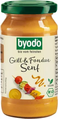 MUSZTARDA PAPRYKOWA GRILL & FONDUE BEZGLUTENOWA BIO 200 ml - BYODO