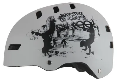 Produktbild von Helm Fahrradhelm Kinderhelm Kinderfahrradhelm Skaterhelm Bike Aero Weiß Matt Größe L