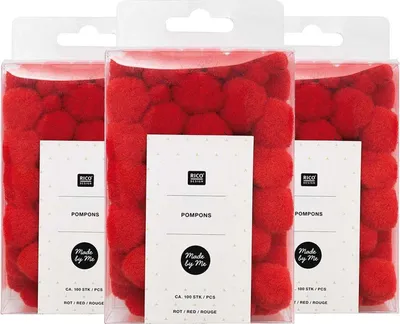 Zdjęcie produktu dla 300 czerwonych pomponów