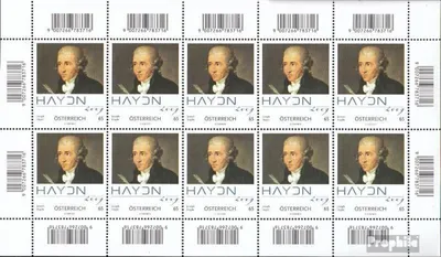 Produktbild von Briefmarken Österreich 2009 Mi 2799Klb Kleinbogen (kompl.Ausg.) gestempelt Joseph Haydn