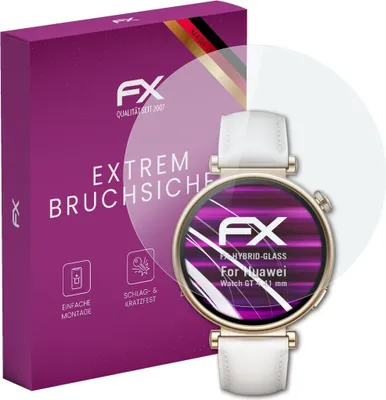 Produktbild von atFoliX FX-Hybrid-Glass Displayfolie kompatibel mit Huawei Watch GT 4 (41 mm) Glasfolie