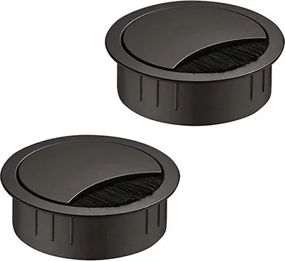 Produktbild von Schwarze Metall-Kabeldurchführung 60mm Büro