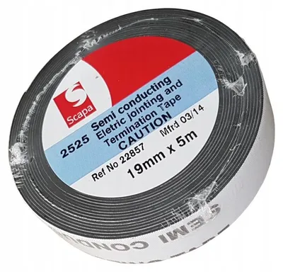 Produktbild von Scapa 2525 Selbstverschweißendes Halbleiterband EPR 0,75mm/19mm/5m Schwarz