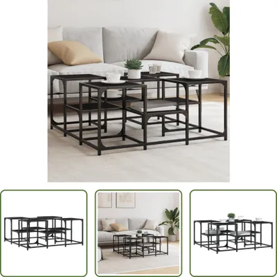 Produktbild von The Living Store Couchtisch Schwarz 91x91x40 cm Holzwerkstoff