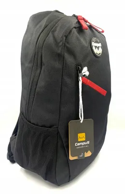 Obrázok produktu pre Turistický batoh 18 litrov, čierna farba, vhodný na cestovanie, vodeodolný, model Campus 2