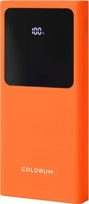 Zdjęcie produktu dla COLORUM Power Bank iPhone, iPad, Samsung, Xiaomi 10 000 mAh USB-C, microUSB, z 2 wyjściami, szybkie ładowanie, funkcja latarki CPB10-10 Pomarańczowy