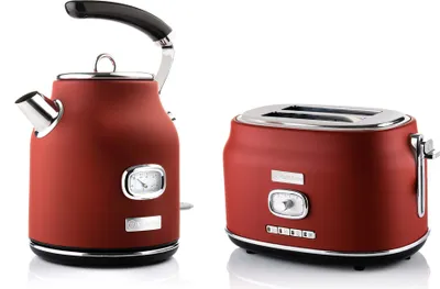 Produktbild von Westinghouse Retro Wasserkocher + Toaster 2 Schlitze - Rot