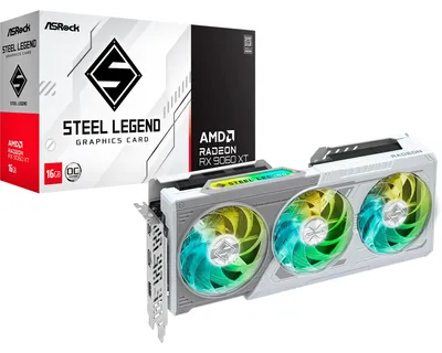 Produktbild von ASRock Radeon RX 9060 XT STEEL LEGEND OC 8GB, Grafikkarte