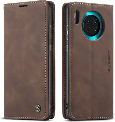 Produktbild von Huawei Mate 30 Hülle, LaimTop Retro Kunstledertasche TPU Innere, Kartenfächer, Magnetverschluss, Klapphülle mit Standfunktion Schutzhülle für Huawei Mate 30 Kaffee