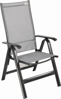 A single folding chair is shown against a white background.