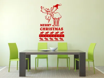 Produktbild von Weihnachts-Elch,Weihnachten, Merry Christmas, Wandtattoo