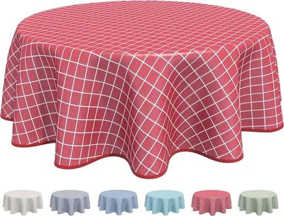 Image de Nappe ronde, lavable, 160 cm, rouge