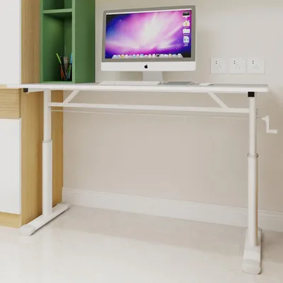 Immagine prodotto di Scrivania regolabile in altezza per bambini e adulti – 120 x 60 x 90 cm, bianca
