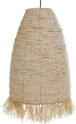 Produktbild von BELIANI Hängelampe Naturfarben Boho Stil Modern Hängeleuchte für Esstisch Esszimmer Wohnzimmer Schlafzimmer