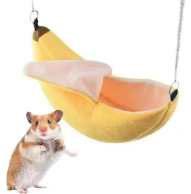 Produktbild von Bananenhamster-Betthaus-Hängematte, warme Nistbox für Kleintiere, Käfigzubehör für Zwerghamster