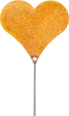 Produktbild von Rost Deko Rankstab Herz - Handgefertigte Gartendekoration