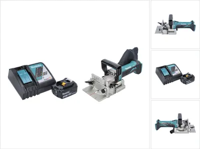 Produktbild von Makita DPJ 180 RF1 Akku Nutfräse 18 V 100 mm + 1x Akku 3,0 Ah + Ladegerät