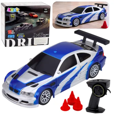 Zdjęcie produktu dla E46 Zdalnie sterowany samochód sportowy do driftu Rc stożki 15 km/h 1:43