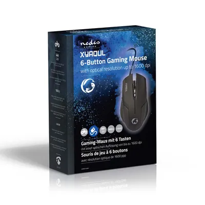 Produktbild von Gaming Mouse | Verdrahtet | 800 / 1200 / 1600 dpi | Einstellbar DPI | Anzahl Knöpfe: 6 | Rechtshändig | 1.50 m | LED