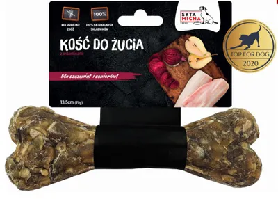 Obrázek produktu pro Kost s treskou a vitamíny - pamlsek pro štěňata 13,5 cm