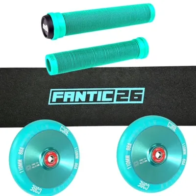 Produktbild von Fantic26 Stunt Scooter Ersatzteile Bundle Basic Schwarz/Türkis