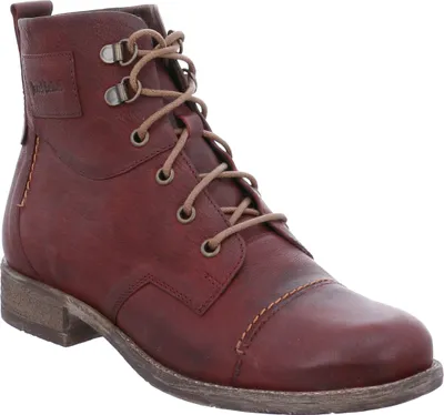 Image de Bottines à lacets pour femmes en rouge